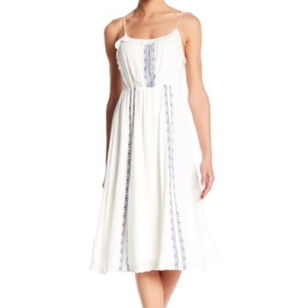 NWT White Lush Bobo Midi Summer Dress Size S